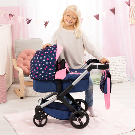 Bayer design - combi poppenwagen xeo, tas, blauw, roze, fee