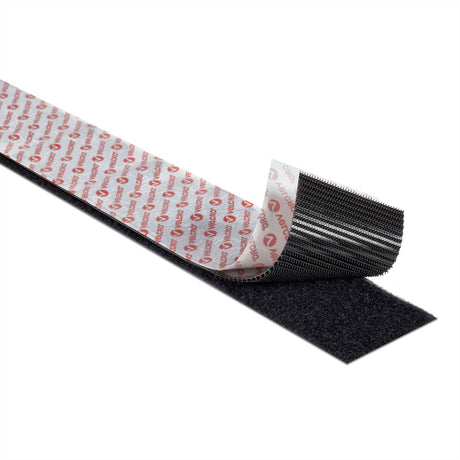 Velcro® vel-ec60245 klittenband om vast te plakken haak- en lusdeel, extra sterk (l x b) 2500 mm x 50 mm zwart 2.5 m