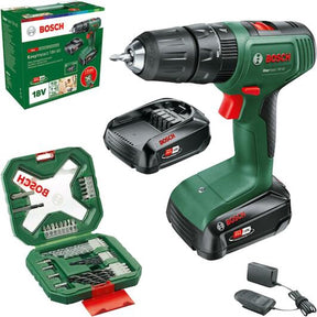 Bosch easyimpact 18v-40 accu klopboorschroefmachine 18v li-ion + 2 accu's + lader + 34 accessoires