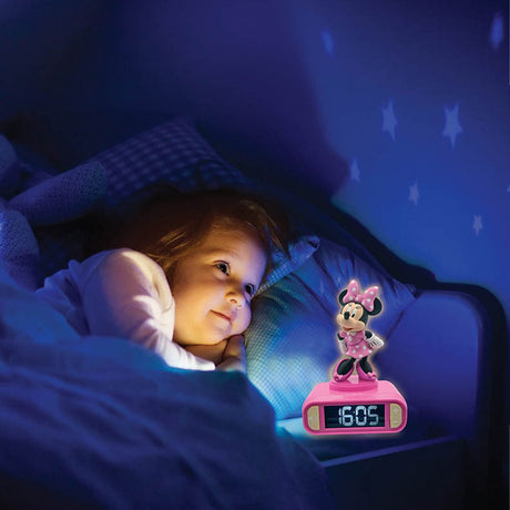 Lexibook digitale wekker met minnie 3d nachtlampje en geluidseffecten