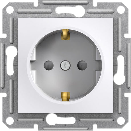 Schneider electric asfora stopcontact inbouw randaarde beveiliging - wit