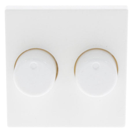 Shi jung as500 centraalplaat met knop duo dimmer polar - wit