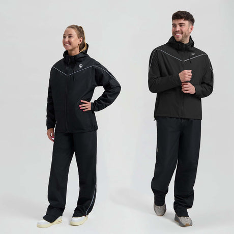 Rogelli commuter essential dames en heren regenpak - zwart