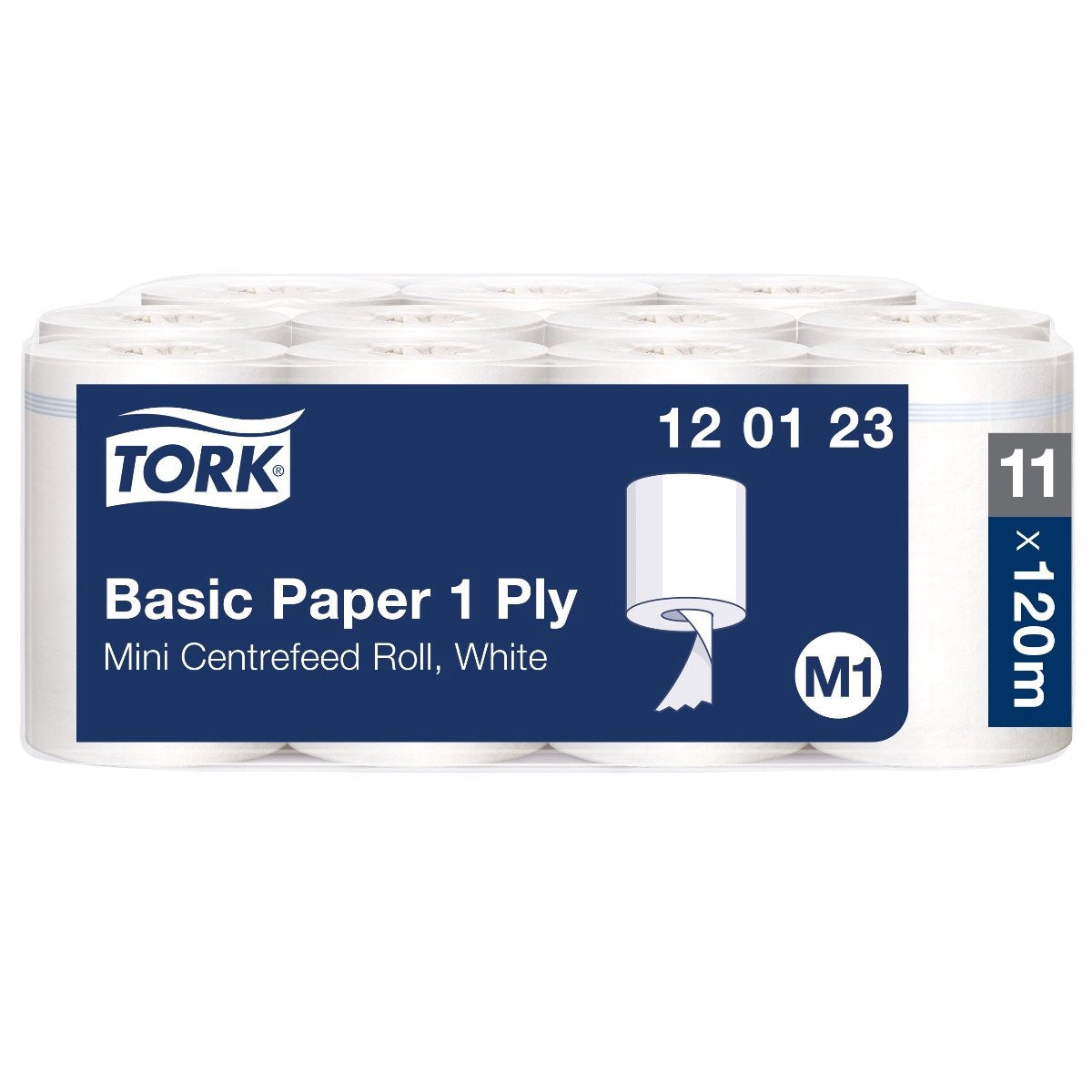 Tork 120123 universal 310 minirollen 1-lgs wit 120 mtr x 22 cm doos à 11 rol (120123)