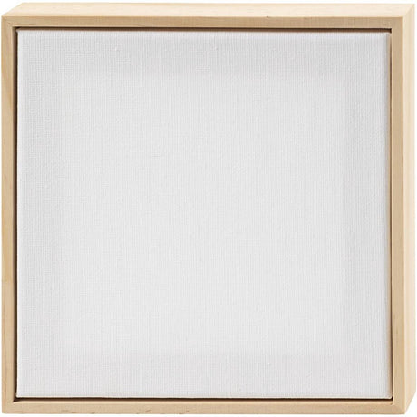 Creativ company gespannen canvas met lijst 15,8 x 15,8 cm 280 gr 10 stuks wit
