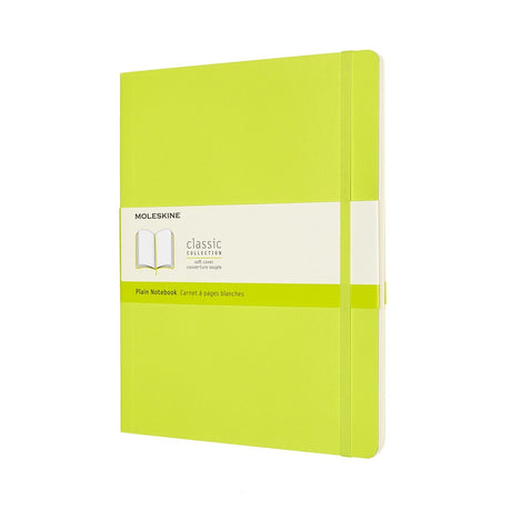 Moleskine classic notitieboek - extra large - softcover - blanco - citroen groen