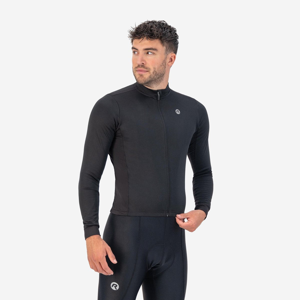 Rogelli core fietsshirt heren - lange mouwen - zwart - m