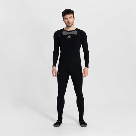 Rogelli core heren lange fietsbroek - zeem - bretels - zwart