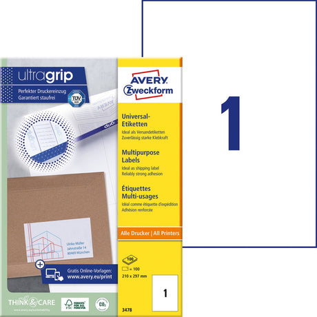 Avery -3478-ilc etiketten
