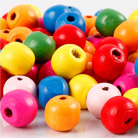 Creativ company cc houten kralen 10 mm multimix 70 stuks