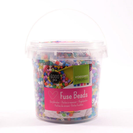 Vaessen creative strijkkralen set - 10 glitter en metallic kleuren - 6000 stuks