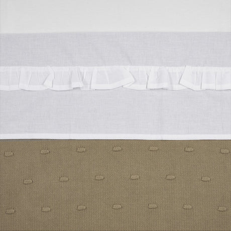 Meyco baby ruffle ledikant laken - white - 100x150cm - 0.3 tog
