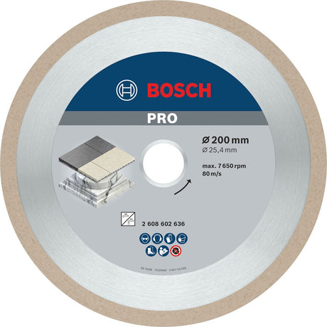Bosch - diamantdoorslijpschijf best for ceramic 200 x 25,40 x 2,2 x 10 mm