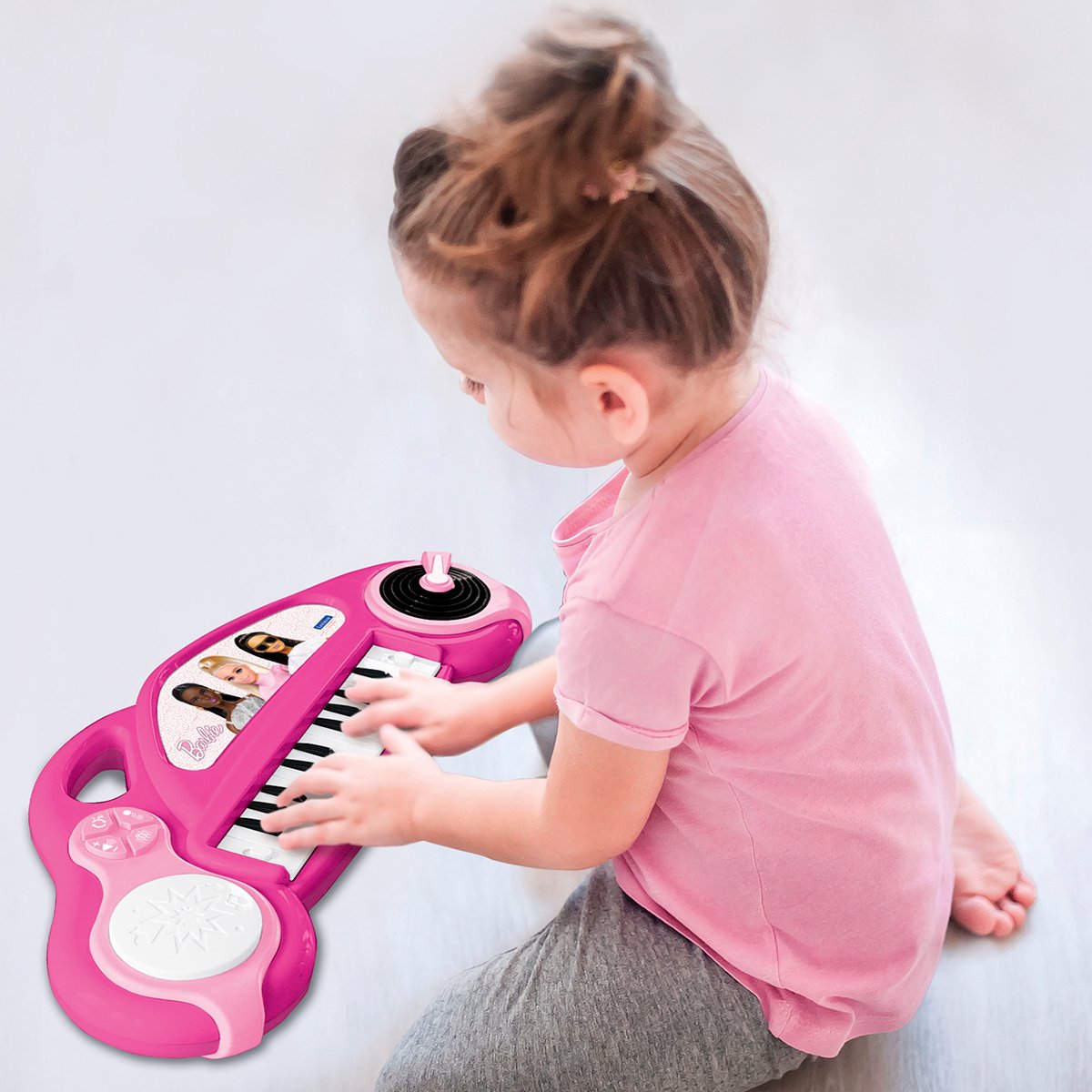 Lexibook barbie fun electronic piano keyboard met verlichting en microfoon - 24 keys