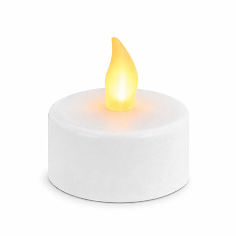 Arti casa led theelichtjes flikkerend - set van 4 stuks - realistische vlam - inclusief batterijen - veilig alternatief voor echte kaarsen - afmeting ø3,7 cm - kleur wit - voor binnengebruik