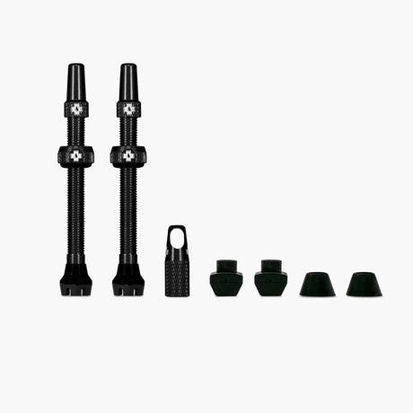 Muc-off tubeless valve kit v2 - ventielset - 44mm - zwart - 6061 aluminium - universeel voor racefiets en mountainbike