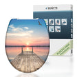 Schütte wc-bril 82378 sunset sky - duroplast - soft close - afklikbaar - rvs-scharnieren - belastbaar tot 175 kg - decor - 3-zijdige print