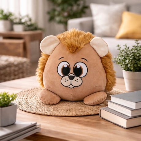 Eddy toys pluche leeuw knuffel - 40 cm - zachte en zorgvuldig gemaakte knuffelvriend voor elk kind - leuk als cadeau of decoratie voor kinderkamer - geschikt voor alle leeftijden - kleur bruin
