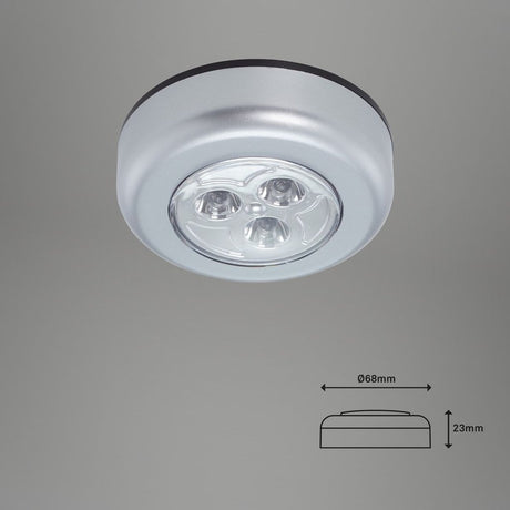 B.k.licht briloner - set van 5 kastverlichting - onderbouwlampen - op batterijen - zelfklevend - nachtlampje - kastlampen - ø6.8cm
