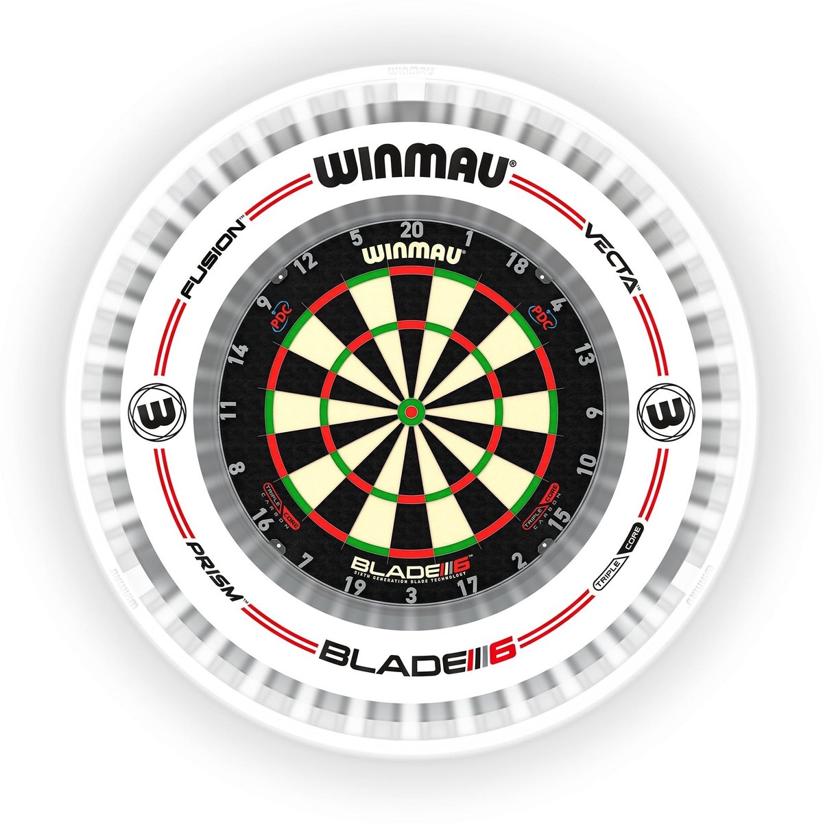 Winmau plasma ice light pro-line surround bundel wit