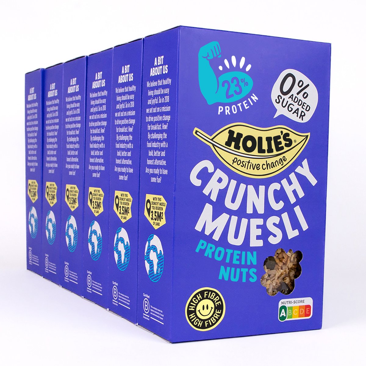 Holie's crunchy muesli protein nuts - suikervrij ontbijtgranen - 6x 400gr