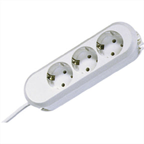 Bachmann smart stekkerdoos 3x geaard contact, wit, 1,5 m