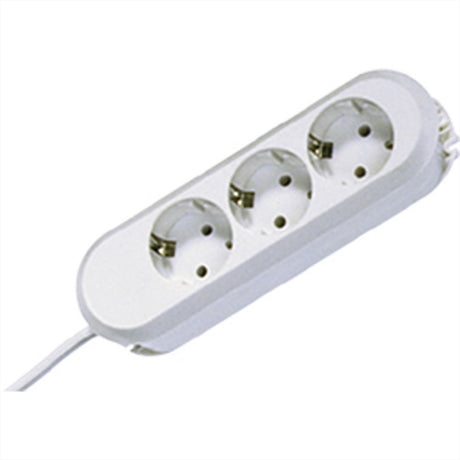Bachmann smart stekkerdoos 3x geaard contact, wit, 1,5 m