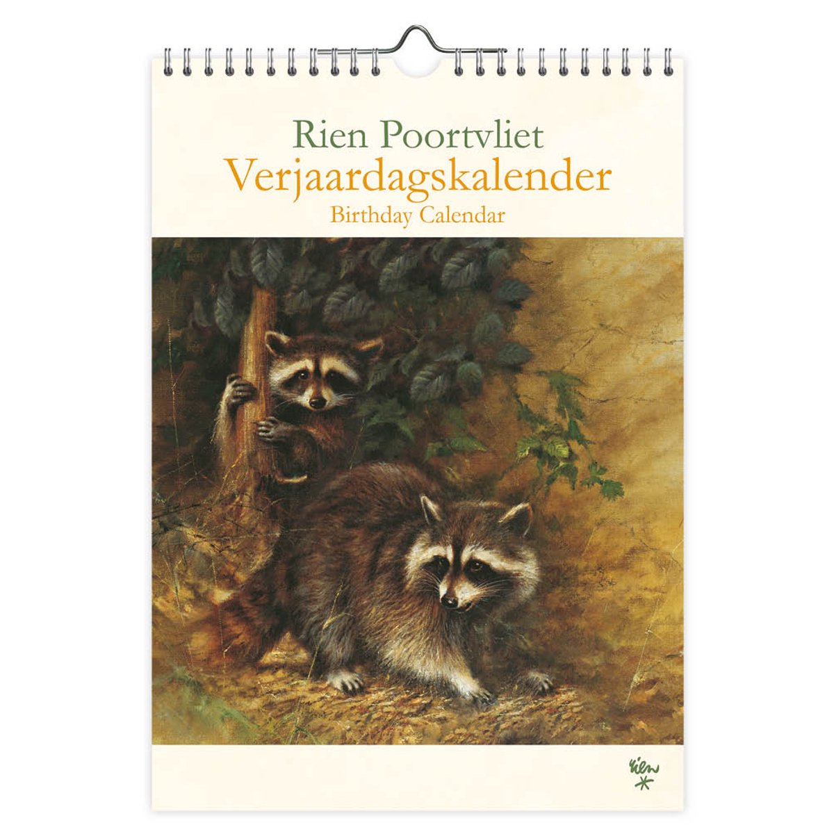 Comello rien poortvliet natuur wasberen a4 verjaardagskalender