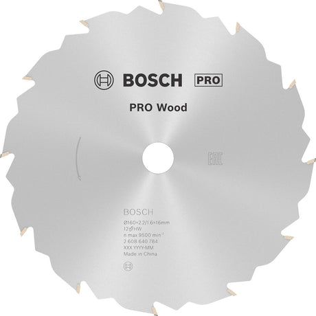 Bosch speedline wood cirkelzaagblad - 160 x 16 x 2.4 mm - 12 tanden