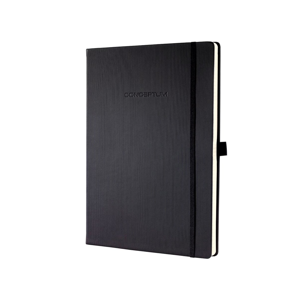 Sigel notitieboek conceptum pure a4 zwart hardcover 194 pagin's 80 grams lijn