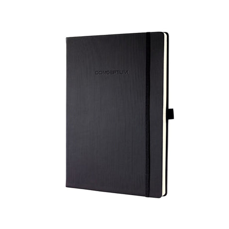 Sigel notitieboek conceptum pure a4 zwart hardcover 194 pagin's 80 grams lijn