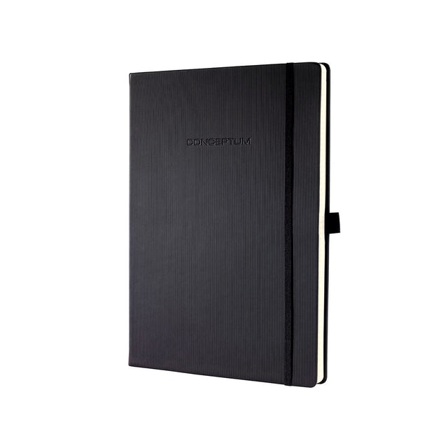 Sigel notitieboek conceptum pure a4 zwart hardcover 194 pagin's 80 grams lijn