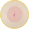 Alpina ronde placemat 38 cm - gevlochten placemat - papiergaren - tafelonderlegger - beige geel