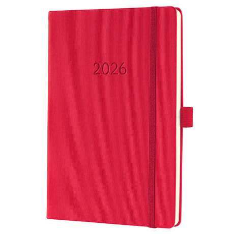 Sigel weekagenda 2026 conceptum - formaat a5 - rood - hardcover - si-c2664