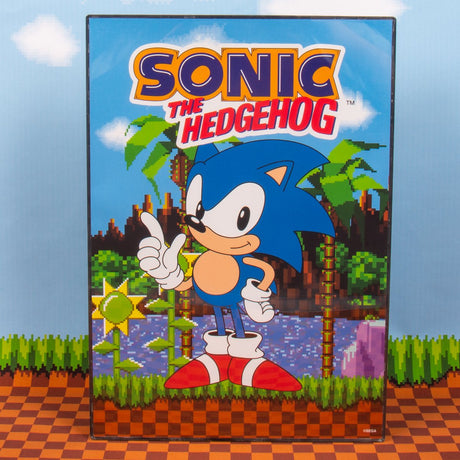 Fizz creations sonic the hedgehog - poster met verlichting - met lijst - usb-kabel (31cm x 21,5cm x 3,5cm)