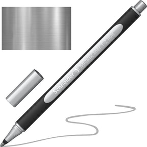 Schneider schrijfwaren schneider metallic liner - paint-it 020 - 1-2mm - zilver metallic - s-ml02001007