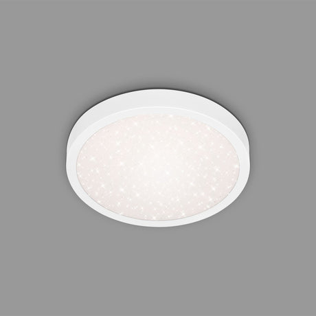 Briloner runa - sterrenhemel plafonniére - plafondlamp met metaal - 4000 k - 18w - wit - ø28cm