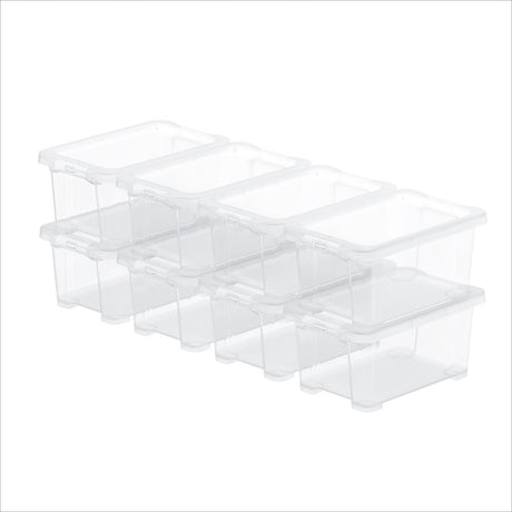 Rotho core basic opbergbox - set van 8 - stapelbaar - 4 ltr