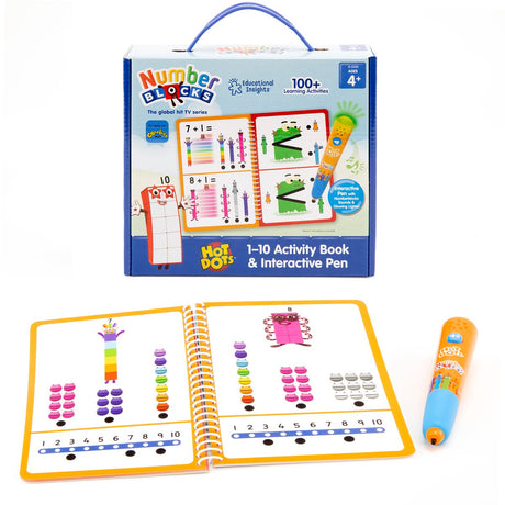 Learning resources hot dots numberblocks 1-10 activiteitenboek interactieve pen. - 3+