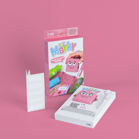 Colop marky textielstempel set – pastelroze – voor kleding spullen