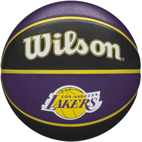 Wilson nba la lakers (size 7) basketbal - paars geel | maat: 7