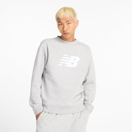 New balance sport core brushed crew heren trui - atletic grey xxl
