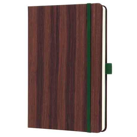 Sigel notitieboek conceptum a5 hout hardcover lijn 194 pagina's 100 grams