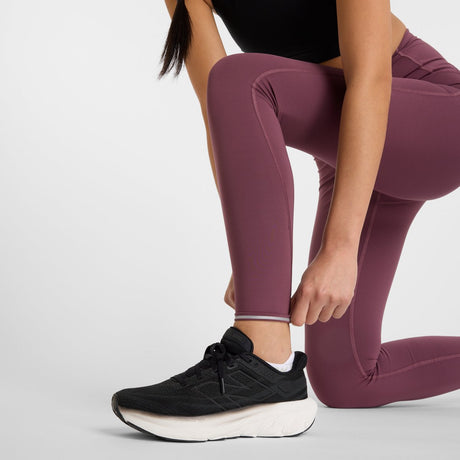 New balance nb sleek high rise legging 27 dames sportlegging - faded plum