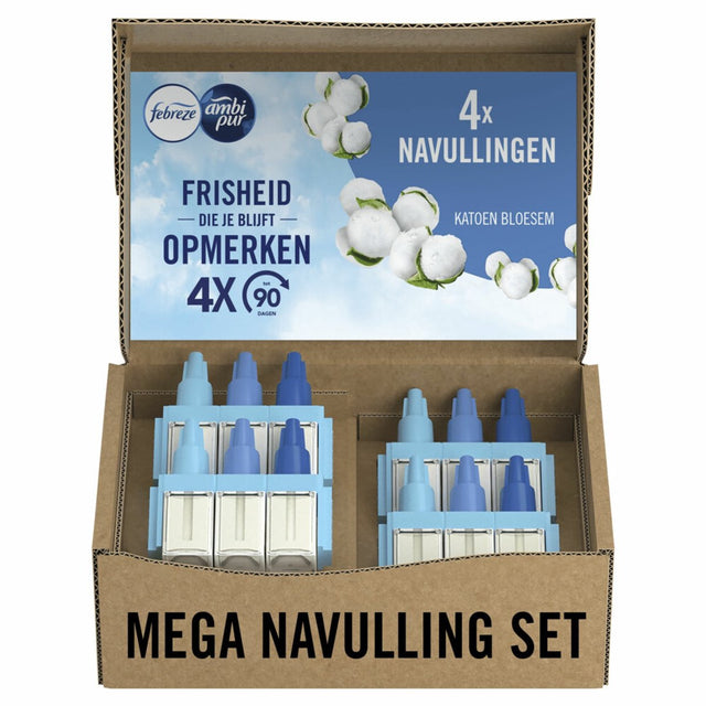 Ambi pur febreze 3volution - katoen bloesem - elektrische luchtverfrisser - 4 x navulling