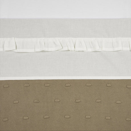 Meyco baby ruffle wieglaken - offwhite - 75x100cm - 0.3 tog