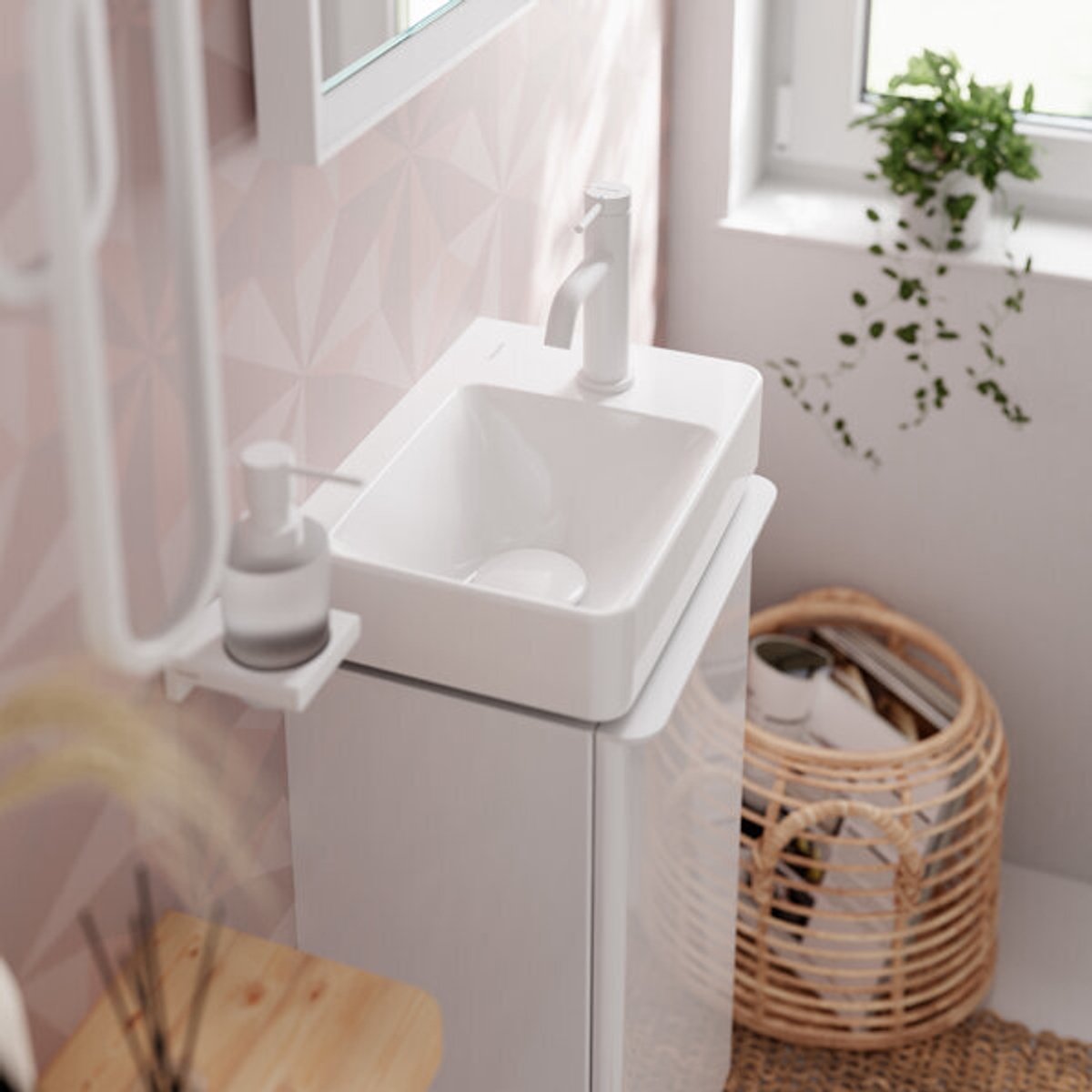 Hansgrohe tecturis s - wastafelkraan - ééngreeps bediening - coolstart energiebesparend - zonder waste - 80mm maat - brushed bronze