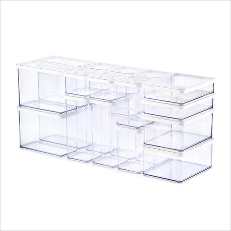 Rotho loft - set premium bewaarbussen 24-delig - luchtdicht - vaatwasmachinebestendig - wit