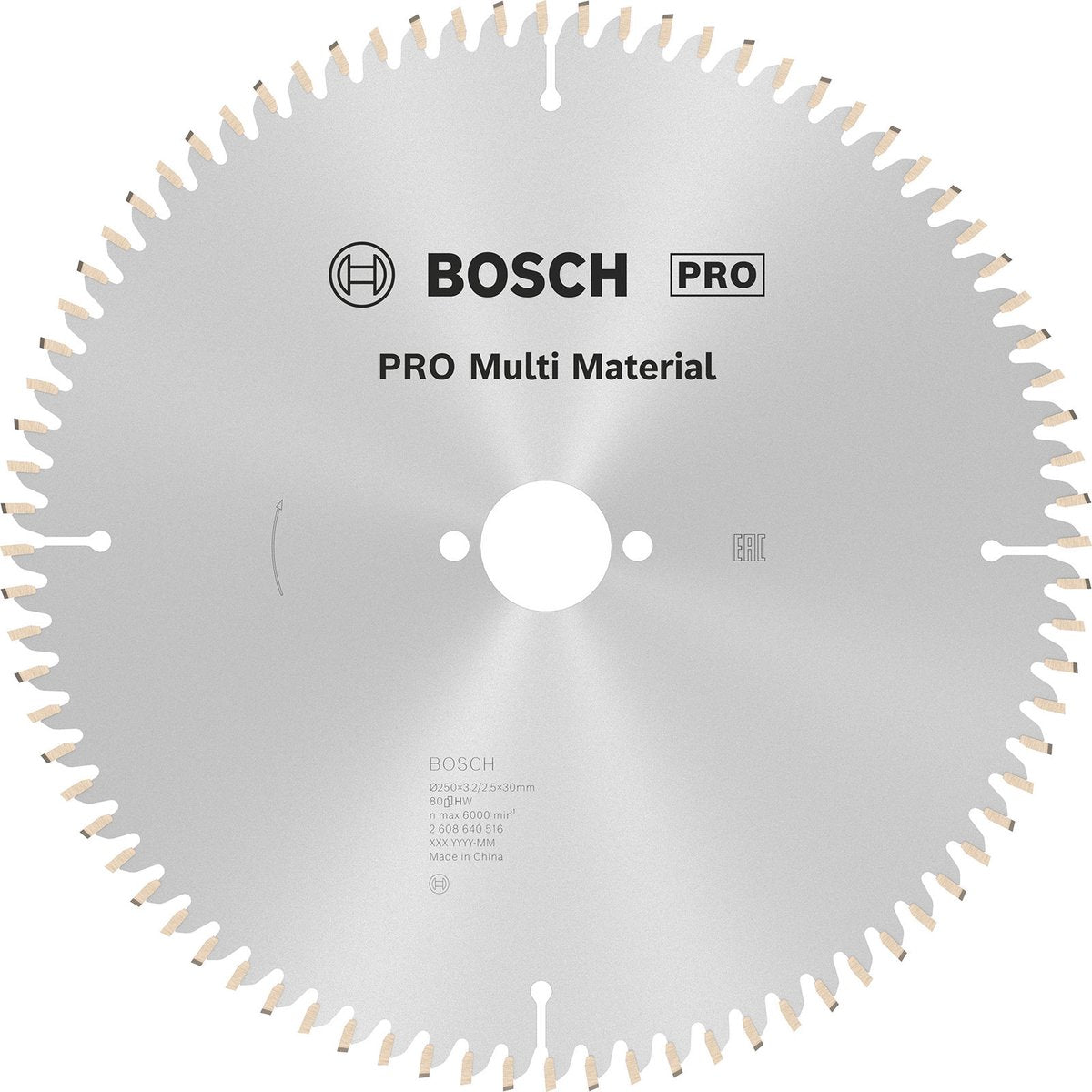Bosch cirkzb multi k v t 250x30x3,2 80t tr-f