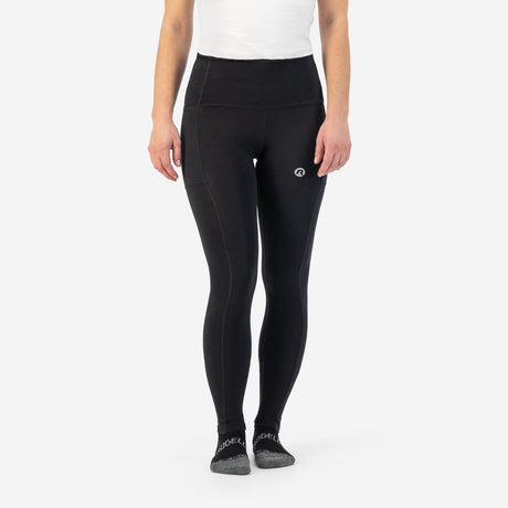 Rogelli essential dames lange hardloopbroek - hoge tailleband - zwart